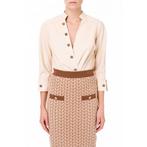 Elisabetta Franchi • faux leather body • 36 (IT42), Wit, Nieuw, Maat 36 (S), Elisabetta Franchi