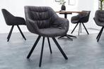 Eetkamerstoel Dutch Comfort Antiek Grijs Met Armleuning -