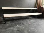 Bankje Steigerbuis Black - 215 x 40 x 45 cm - Meerdere, Tuin en Terras, Tuinbanken, Ophalen of Verzenden, Nieuw