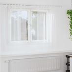 vidaXL Voile Gordijn met gordijnen 2 pcs Wit 140 x 140 cm, Verzenden, Nieuw, Wit