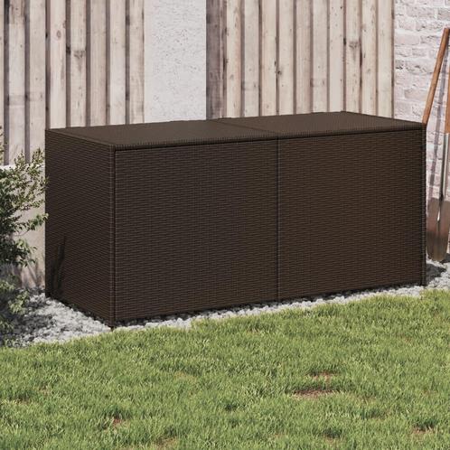 vidaXL Tuinbox 283 L poly rattan bruin, Tuin en Terras, Overige Tuin en Terras, Nieuw, Verzenden