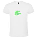 Delft op t-shirt als print met London, Paris, New York, Delf, Overige kleuren, Roly, Verzenden, Nieuw