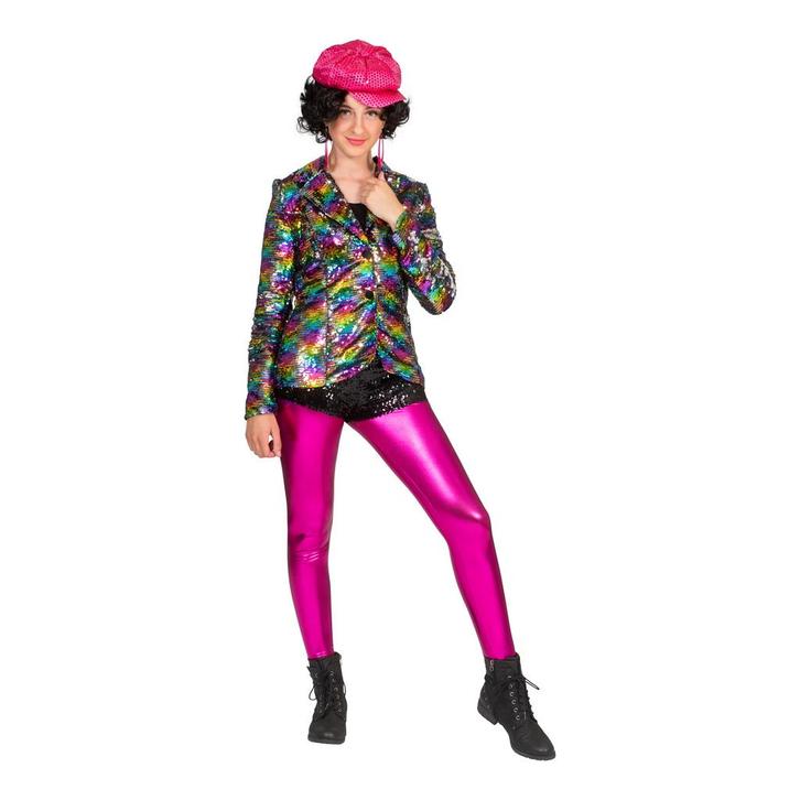 Regenboog Glitter Jas Dames, Kleding | Dames, Carnavalskleding en Feestkleding, Nieuw, Ophalen of Verzenden
