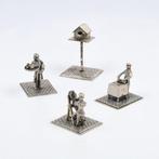 NO RESERVE - Slagers, Serveerster en Vogelhuisje - Miniatuur