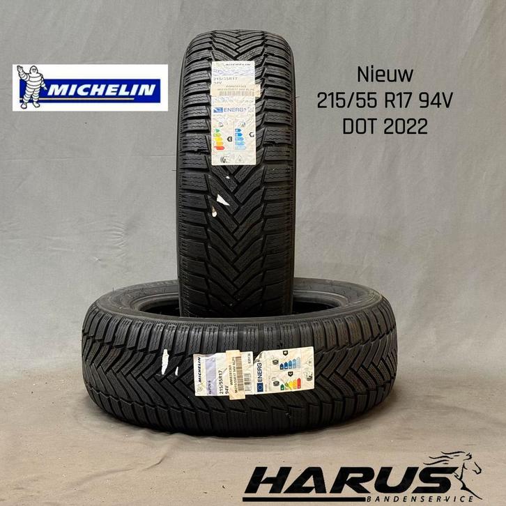 215/55/17 94V Michelin winterbanden nieuw 2 stuks, Auto-onderdelen, Banden en Velgen, 17 inch, Erkend duurzaam, Winterbanden, 215 mm