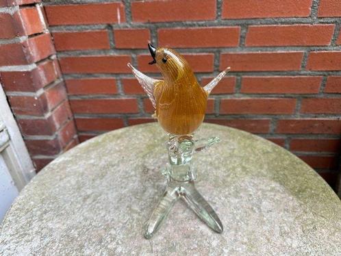 Murano - Beeld, Vogel op een tak - 27.5 cm - Glas, Antiek en Kunst, Antiek | Glas en Kristal