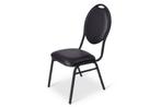 Stapelstoel | Milos - Zwart - skai leer, Huis en Inrichting, Stoelen, Ophalen of Verzenden, Nieuw, Kunststof