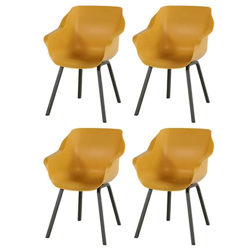 Hartman Sophie Element dining armstoel- curry yellow - 4 st., Tuin en Terras, Tuinsets en Loungesets, Nieuw, Overige materialen