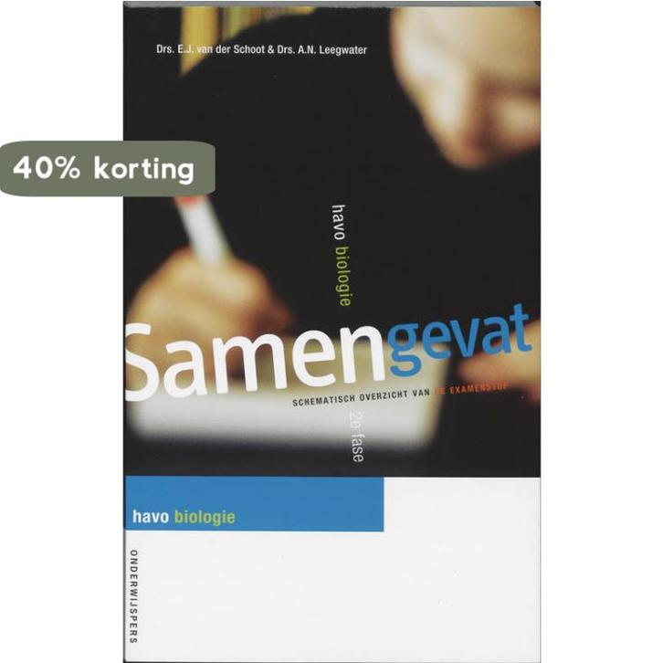 Samengevat havo Biologie 9789006070491 A.N. Leegwater, Boeken, Schoolboeken, Gelezen, Verzenden