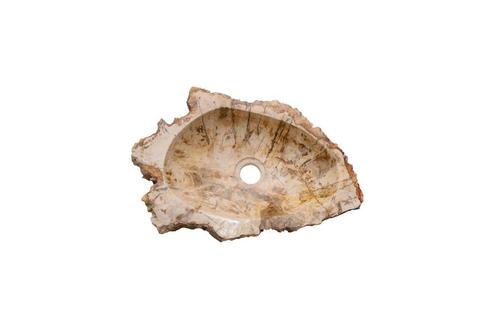 Fossiel Waskom  45x30x14 cm | Versteend Hout, Huis en Inrichting, Badkamer | Badkamermeubels, Wastafelkast, Nieuw, Verzenden