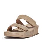 -10% FitFlop  FitFlop Lulu adjustable shimmerlux slides  maa, Slippers, Verzenden, Beige, Nieuw