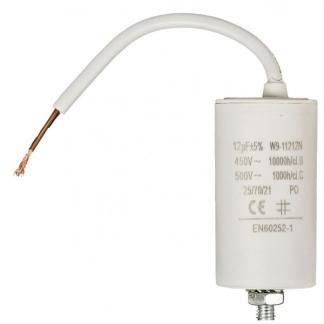 Condensator - Aanloop - 12.0 F (Max. 450V, Met kabel), Doe-het-zelf en Verbouw, Elektra en Kabels, Nieuw, Verzenden