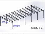 Staalconstructie (6 x 20 mtr) (120m²), Nieuw