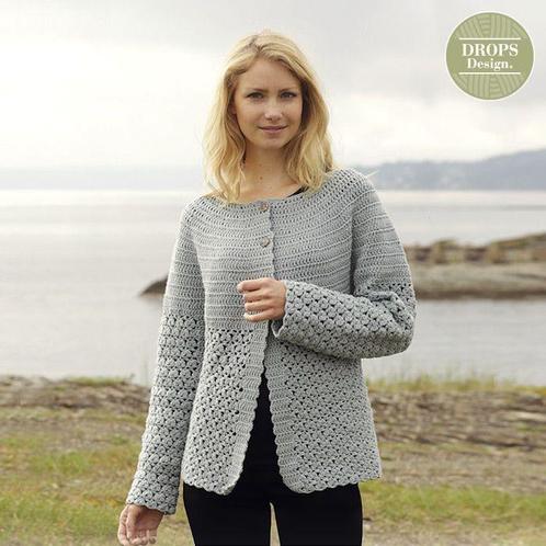 Patroon Gehaakt Vest Yesterday Cardigan met kantpatroon, Hobby en Vrije tijd, Breien en Haken, Ophalen of Verzenden