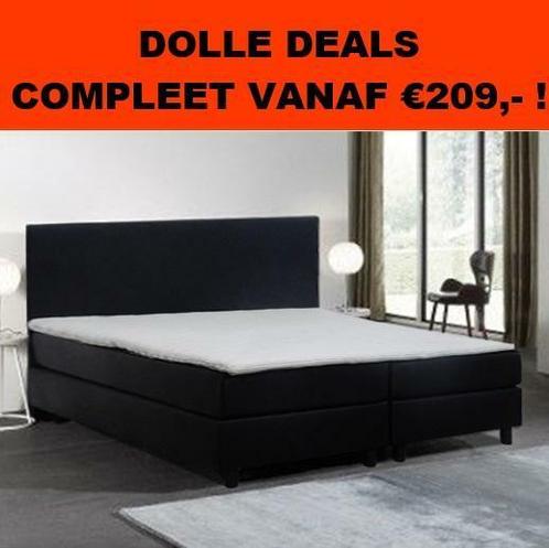 Boxspring Bravo 80 x 200 Compleet voor €239 Wees Snel!, Huis en Inrichting, Slaapkamer | Boxsprings, 80 cm, 200 cm, Beige, Grijs