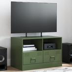 vidaXL Tv-meubel 67x39x44 cm staal olijfgroen, Huis en Inrichting, Kasten | Televisiemeubels, Verzenden, Nieuw, Metaal