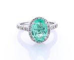 2.26 Tcw Emerald & Diamonds ring - Ring Witgoud Smaragd -, Sieraden, Tassen en Uiterlijk, Antieke sieraden