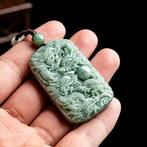 Slangenketting met hanger - Gesneden amulet Zeven draken -, Nieuw