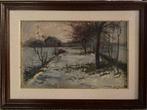 Armand Jamar (1870-1946) - Paesaggio nevoso, Antiek en Kunst, Kunst | Schilderijen | Klassiek