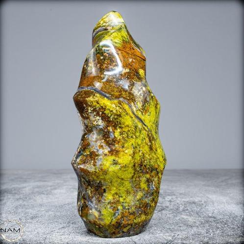 Natuurlijke groene opaal en agaat Vrije vorm- 540.17 g, Verzamelen, Mineralen en Fossielen