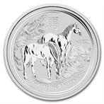 Lunar II - Year of the Horse - 10 oz 2014 (29.983 oplage), Postzegels en Munten, Munten | Oceanië, Zilver, Losse munt, Verzenden