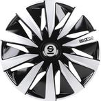 Sparco Wieldoppen Lazio - 14 inch - Zwart/Zilver, Ophalen of Verzenden, Zo goed als nieuw