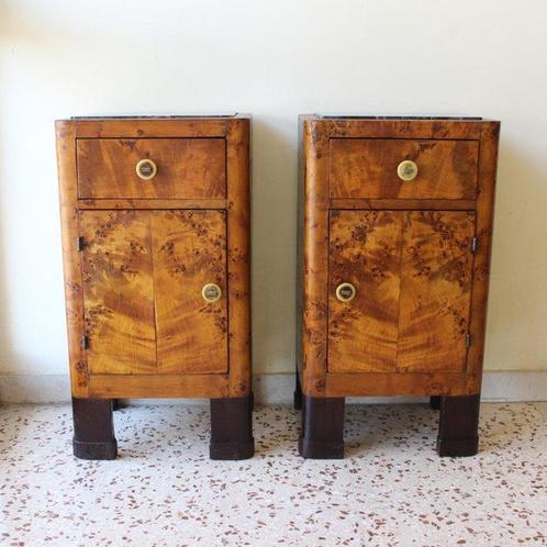 Nachtkastje (2) - Birch, Palissander - In berkenschors, Antiek en Kunst, Kunst | Designobjecten
