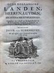 J. van Oudenhoven - Oude Hollandsche landen, rechten en