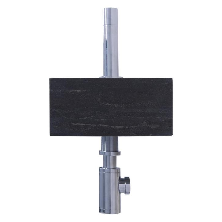 Fonteinset Differnz Furan 40x23x11 cm Kalksteen Zwart, Doe-het-zelf en Verbouw, Sanitair, Ophalen of Verzenden