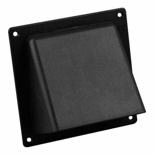 Kunststof gevelkap met klep aansluitmaat Ø 150mm - Zwart, Doe-het-zelf en Verbouw, Ventilatie en Afzuiging, Nieuw, Verzenden