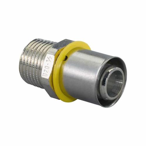 Uponor MLC G gas plus perskoppeling recht 20 x 3/4, Doe-het-zelf en Verbouw, Buizen en Afvoer, Ophalen of Verzenden