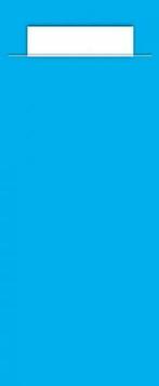 Bestekzakje blauw met witte servet Classic Ocean 600 stuks