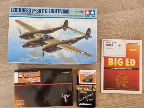Tamiya 61120 Lockheed P-38 F/G Lightning 1:48 + 3 opties!, Hobby en Vrije tijd, Modelbouw | Vliegtuigen en Helikopters, Verzenden
