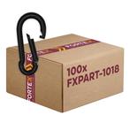 100x FORTEX Karabijnhaak 6x60mm WLL 120  kg zwart DIN 5299, Nieuw, Verzenden