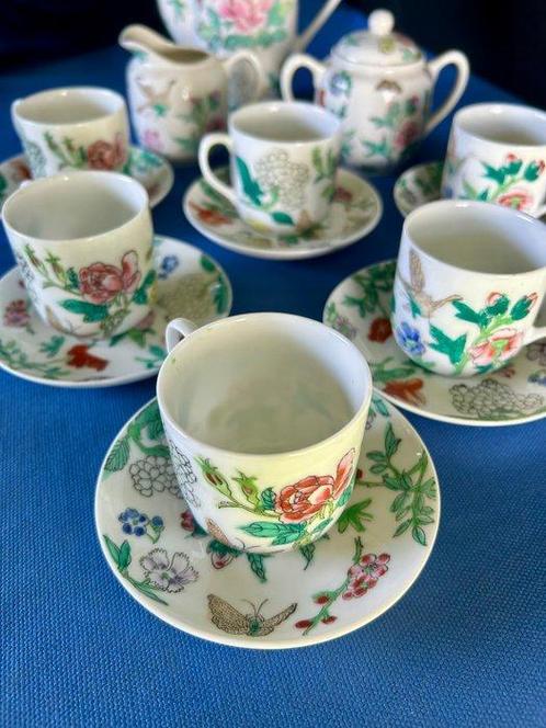 Chinese Rose Family Tea Service - Porselein - China - Begin, Antiek en Kunst, Antiek | Overige Antiek