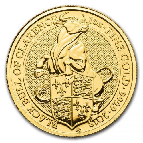 Gouden Queens Beast Black Bull of Clarence 1 oz 2018, Postzegels en Munten, Munten | Europa | Niet-Euromunten, Losse munt, Goud