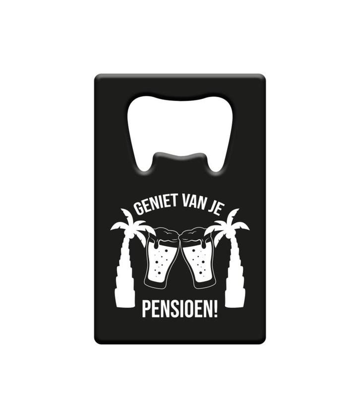 Pensioen Bieropener, Hobby en Vrije tijd, Feestartikelen, Nieuw, Verzenden