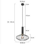 Mexlite hanglamp Aureole 3071ZW Nieuw, Huis en Inrichting, Lampen | Hanglampen, Nieuw, Ophalen of Verzenden, Modern, Metaal