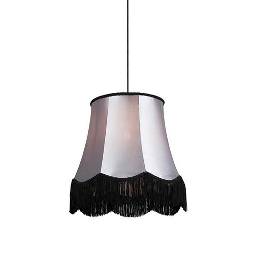 Retro hanglamp zwart met grijs 45 cm - Granny, Huis en Inrichting, Lampen | Hanglampen, Nieuw, Overige materialen, 75 cm of meer