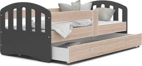 Stevig houten kinderbed 180x80 cm - met lattenbodem en ma..., Huis en Inrichting, Slaapkamer | Bedden, Nieuw, Ophalen of Verzenden
