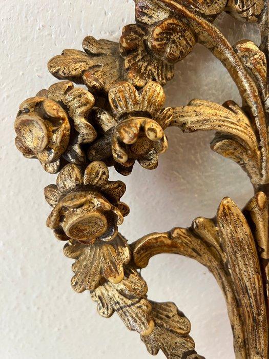 Wandlamp - hout ijzer, Antiek en Kunst, Curiosa en Brocante