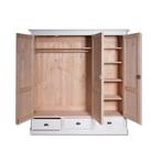 Landelijk Klassiek - Kledingkast Brighton - Hout - Wit, Huis en Inrichting, Nieuw, Grenenhout, Landelijk, klassiek, Scandinavisch, Robuust, massief