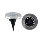Ledisons Solar grondspot Saturn RVS set 2 stuks, Huis en Inrichting, Nieuw