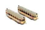 Twee metalen en messing modeltrams (H0), Ophalen, Gebruikt