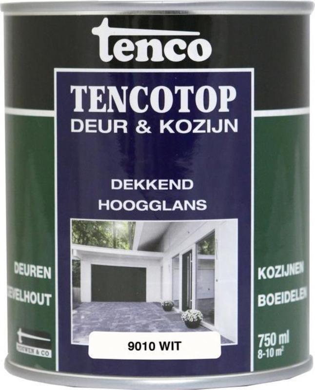 Tencotop Deur & Kozijn Hoogglans - 750ml - WIT Ral 9010, Doe-het-zelf en Verbouw, Verf, Beits en Lak, Nieuw, Verzenden