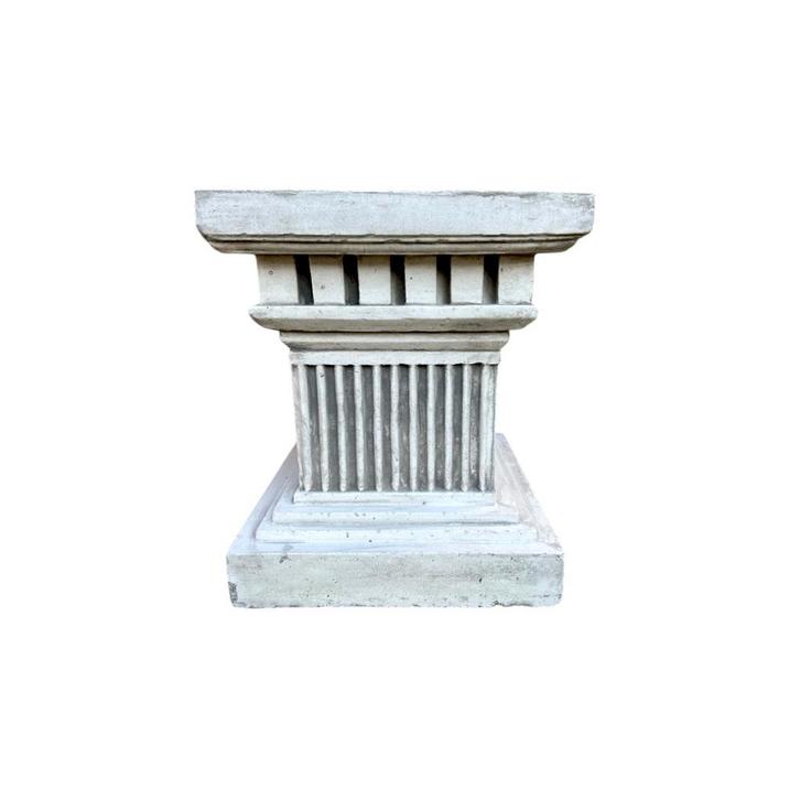Vierkante zuil - steen - 42 cm - klassiek wit - strak, Huis en Inrichting, Woonaccessoires | Zuilen en Pilaren, Ophalen of Verzenden