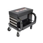 Verrijdbare werkplaatskruk - monteurskruk op wielen zwart, Ophalen of Verzenden, Nieuw