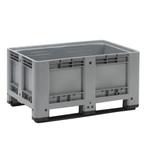 Kunststof Palletbox Grijs 1200 x 800 x 600 mm 2 sleden - 333, Doe-het-zelf en Verbouw, Hout en Planken, Verzenden, Nieuw