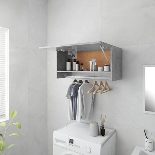 vidaXL Kledingkast 70x32,5x35 cm bewerkt hout betongrijs, Huis en Inrichting, Kasten | Kledingkasten, Nieuw, Verzenden