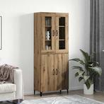 vidaXL Highboard 2 pcs artisanaal eikenkleurig 69,5 x 34 x, Huis en Inrichting, Kasten | Buffetkasten, Minder dan 50 cm, Verzenden